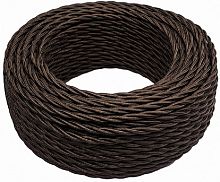 Ретро провод витой Bironi 3х2,5мм коричневый матовый (50м) картинка 